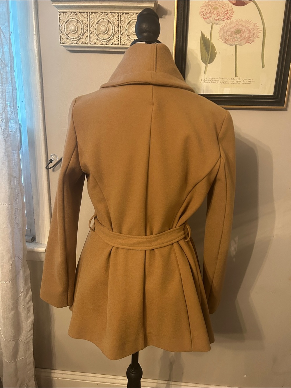 Oasis Camel Wrap Front Robe Coat with Belt - Camel - Picture 3 of 5